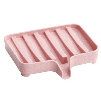 

Sponge Holder Storage Rack Drain Soap Box Tray Soapbox 1 Pcs Shower Soap Tray Tool Soap Dish Plate Holder Pink