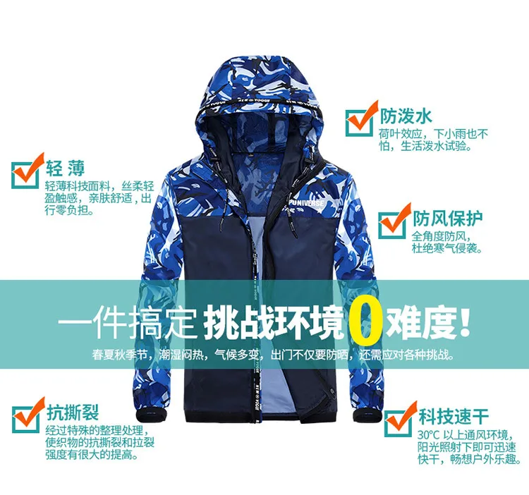 63J58136# New Style Spring And Summer New Style Men Camouflage Casual Beach Jacket Thin Breathable Skin