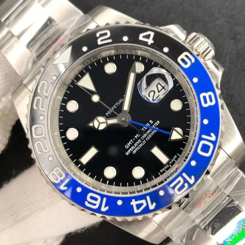 

Custom Logo Swiss 2836 Movement High-end Brand Automatic Mechanical Watch GMT