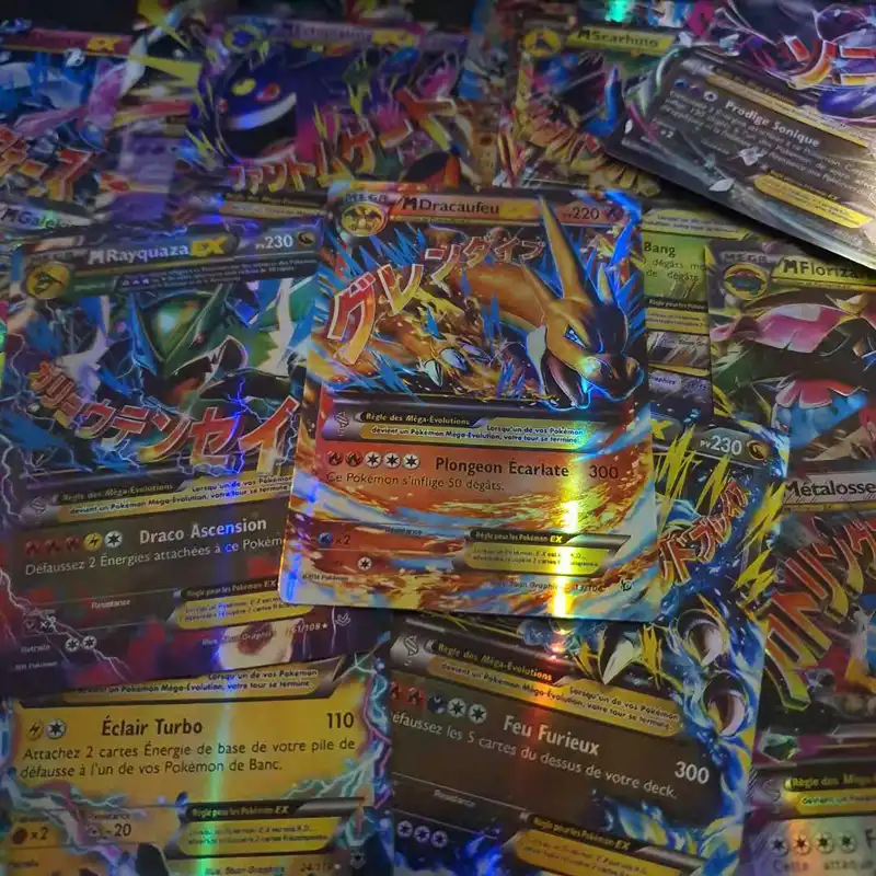 18あたりボックスポケモンフランス語版ptcgメガexリザードンコレクションバトルカードアクション図キッズおもちゃギフト ゲーム コレクションカード Aliexpress