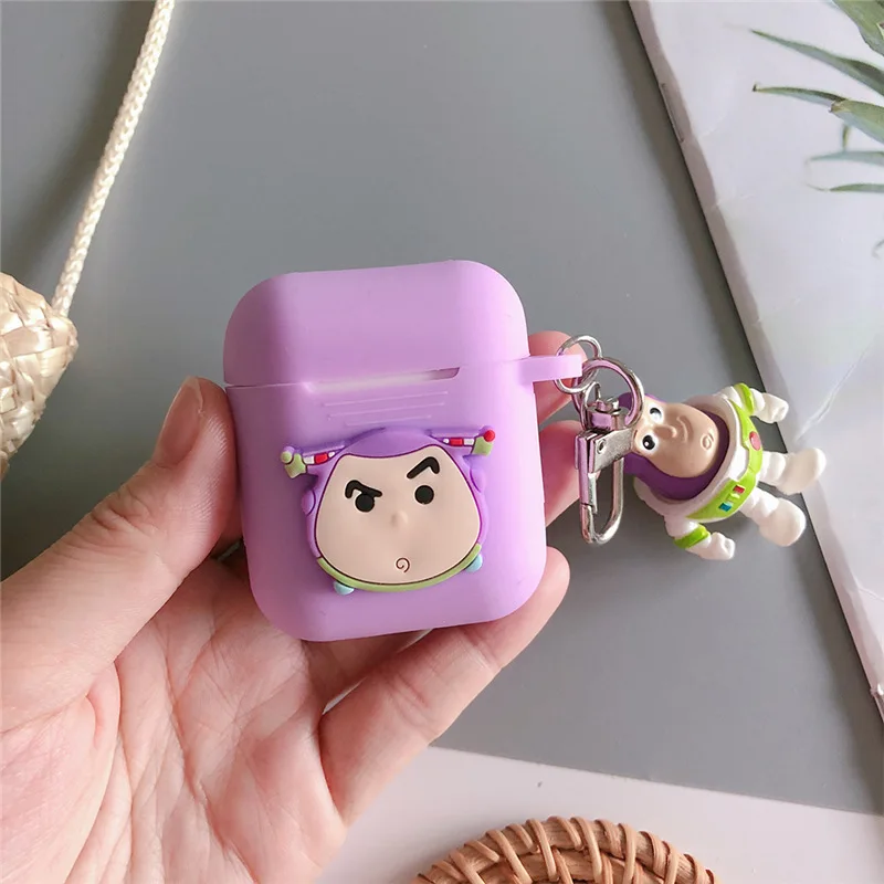 История игрушек мультфильма подвеска Беспроводная bluetooth-гарнитура Мягкий силиконовый чехол для Airpods зарядная Коробка Чехол