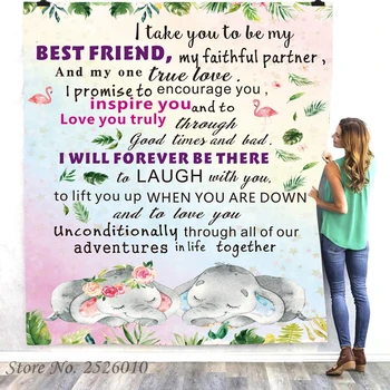 

Family Letter Blanket TO Best Friend 3D Velvet Plush Blanket Bedspread for Kids Girls Sherpa Blanket Couch Quilt Cover Travel 20