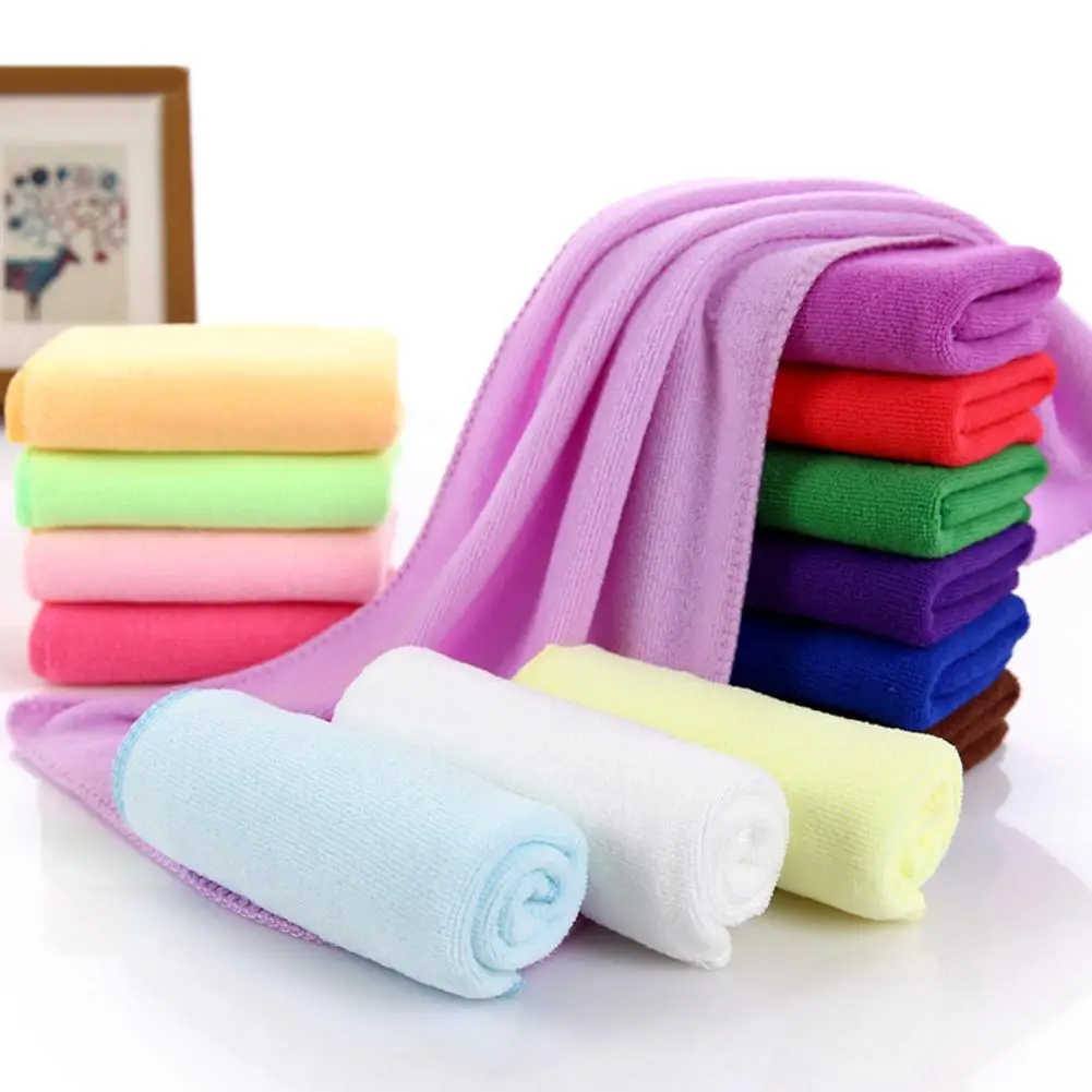 

70% HOT SALES!!! Water Absorbent Microfiber Towel Car Washing Solid Color Fast Drying Hand Towel