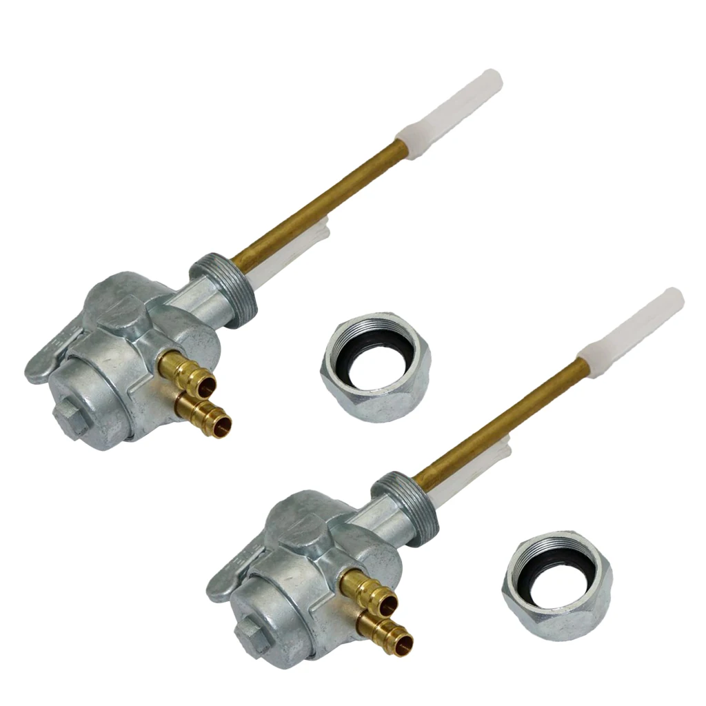 2 Pcs Gas Tank Fuel Valve Petcock Switch For Kawasaki KZ900 KZ1000