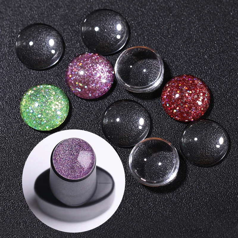 

10Pcs Gel Nail Polish Color Label Stickers Clear Round UV Gel Varnish Nail Colors Display Nail Tools Nails Accessories 12mm