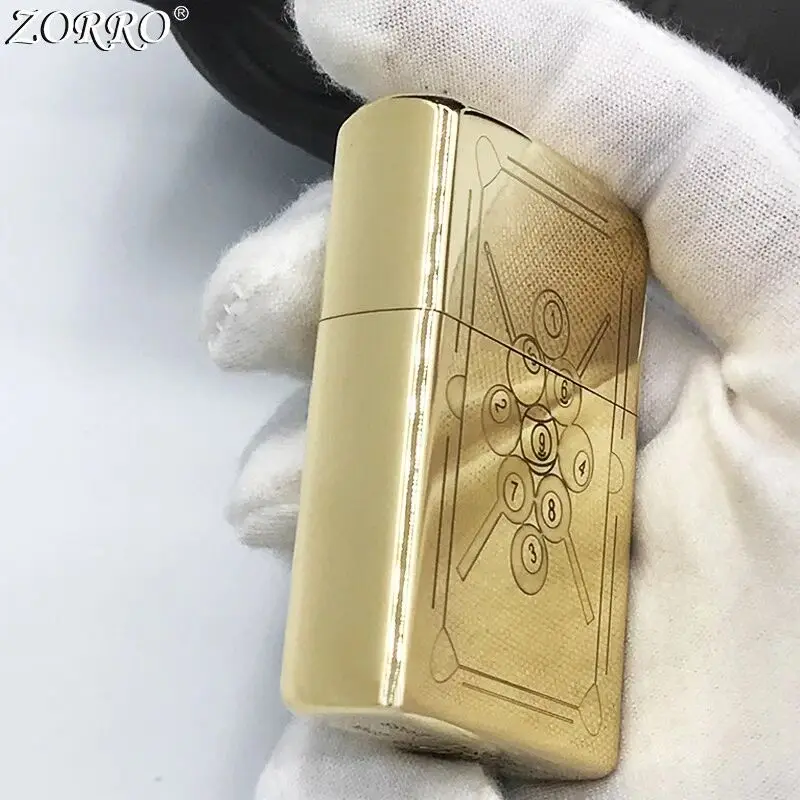 Керосиновая Зажигалка Зорро из чистой меди резьба по латуни Настольная