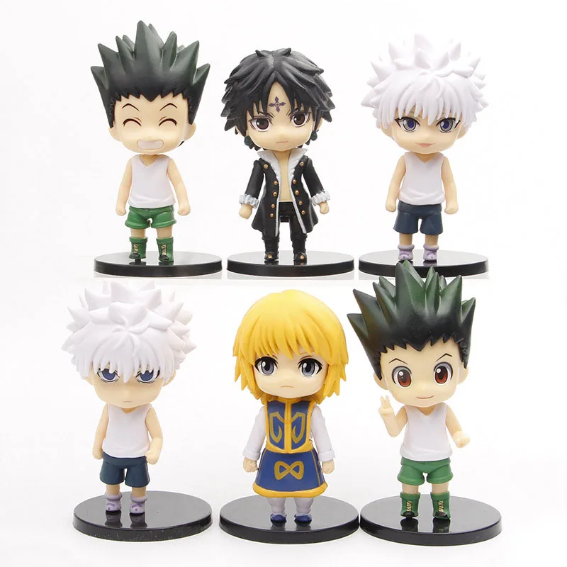 6 шт. фигурки охотника x аниме Гон фриксс Killua Zoldyck экшн-фигурки Курапика модель