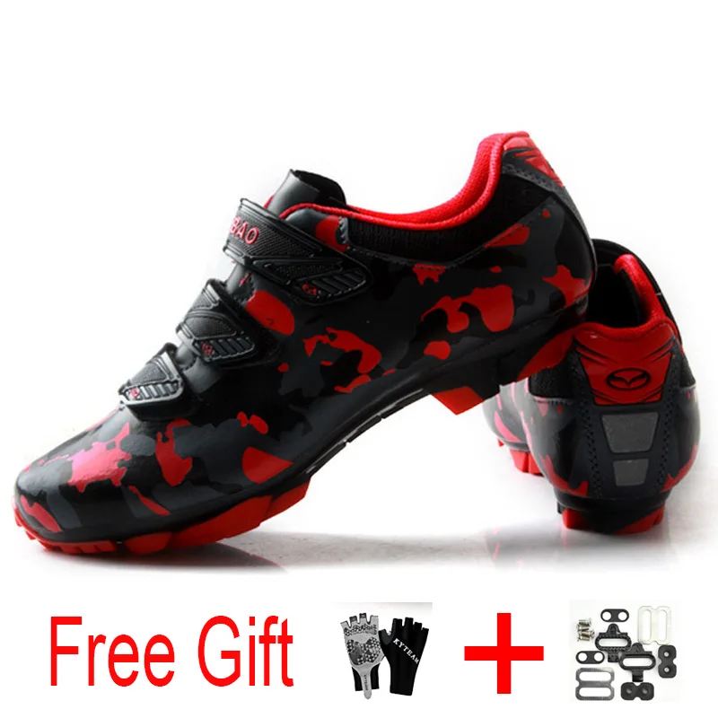 as picture Велосипедная обувь Tiebao SPD Cleat Мужская теплая обувь для горного велосипеда гоночная самоблокирующаяся дышащая Спортивная обувь для езды на велосипеде chaussure - Цвет: as picture