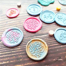 Настроить Арабский Корейский Русский Греческий язык логотип персонализированные изображения специальная печать восковая печать Свадьба Ретро иностранный