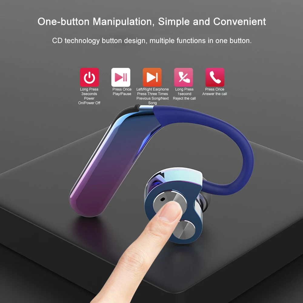 TWS X6, бинауральные наушники, ушные крючки, Bluetooth 5,0, ipx7, беспроводные наушники с шумоподавлением, наушники HiFi, поддержка басов, гарнитура