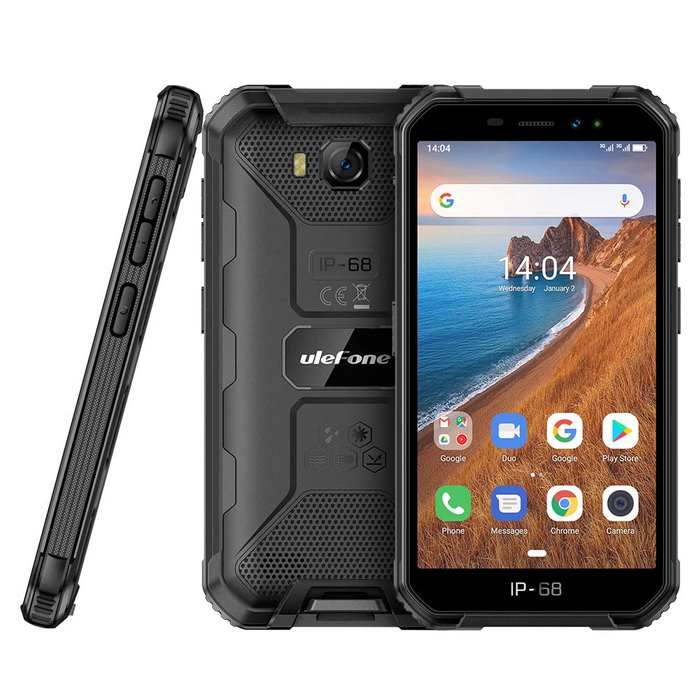 Ulefone Armor X6 3g LTE мобильный телефон 4000 мАч батарея 5,0 дюймов разблокировка лица 8MP настоящая камера Android 9,0 две sim-карты двойной режим ожидания