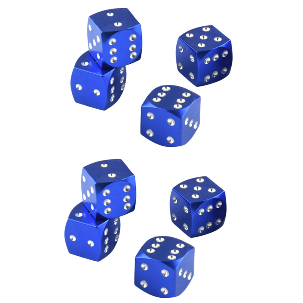 MagiDeal 8 Pieces Blue Dice Dust Valve Caps Novelty & Glossy