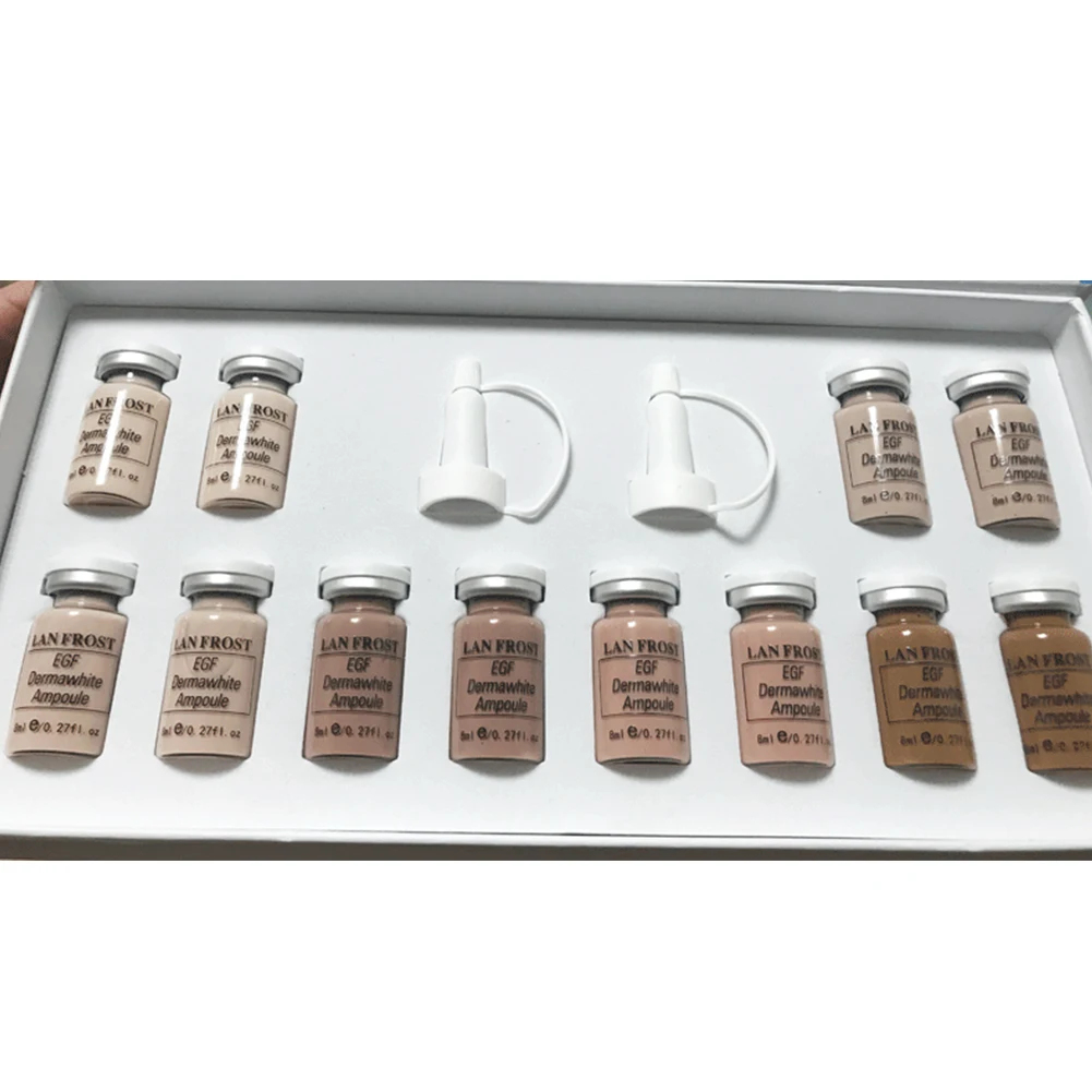 

12pcs Cosmetic Facial Natural Moisturizer Base Oil Control Liquid Foundation Set Make Up Concealer Portable Cream Party
