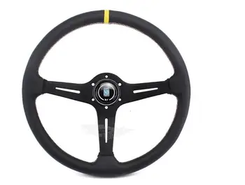 

N&D 380mm/15inch Racing Car Real Leather Drifting Steering Wheel Universal
