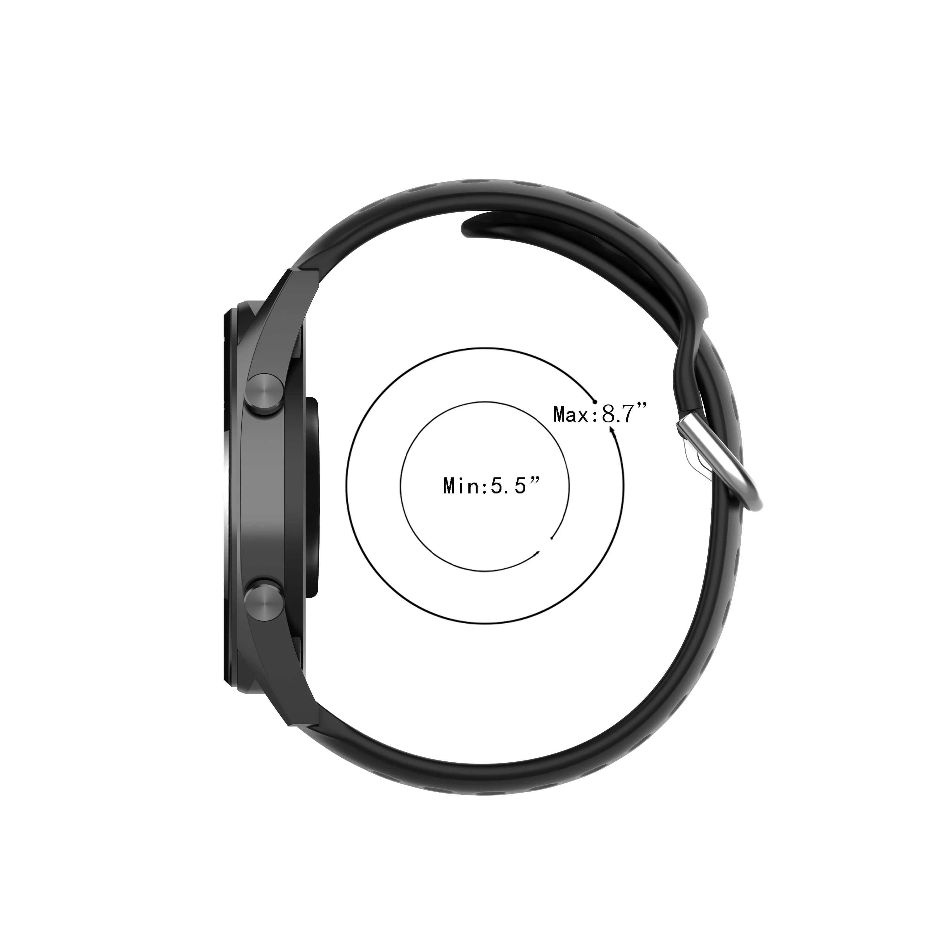 Ремешок силиконовый для Huawei Watch Gt 2 46 мм резиновый Браслет наручных часов 42 с