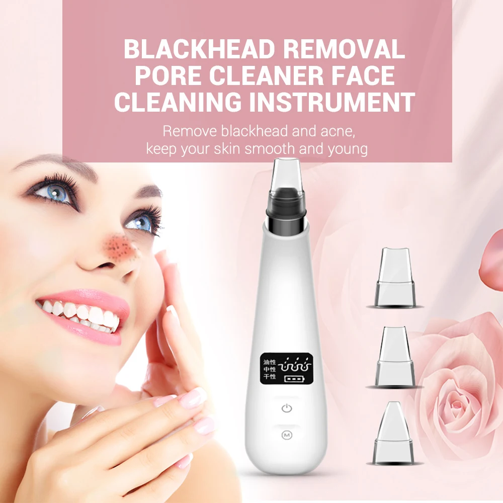 

Blackhead Remover Face Deep Pore Cleaner Acne Pimple Removal Vacuum Suction Facial SPA Diamond Beauty Care Tool Skin Care