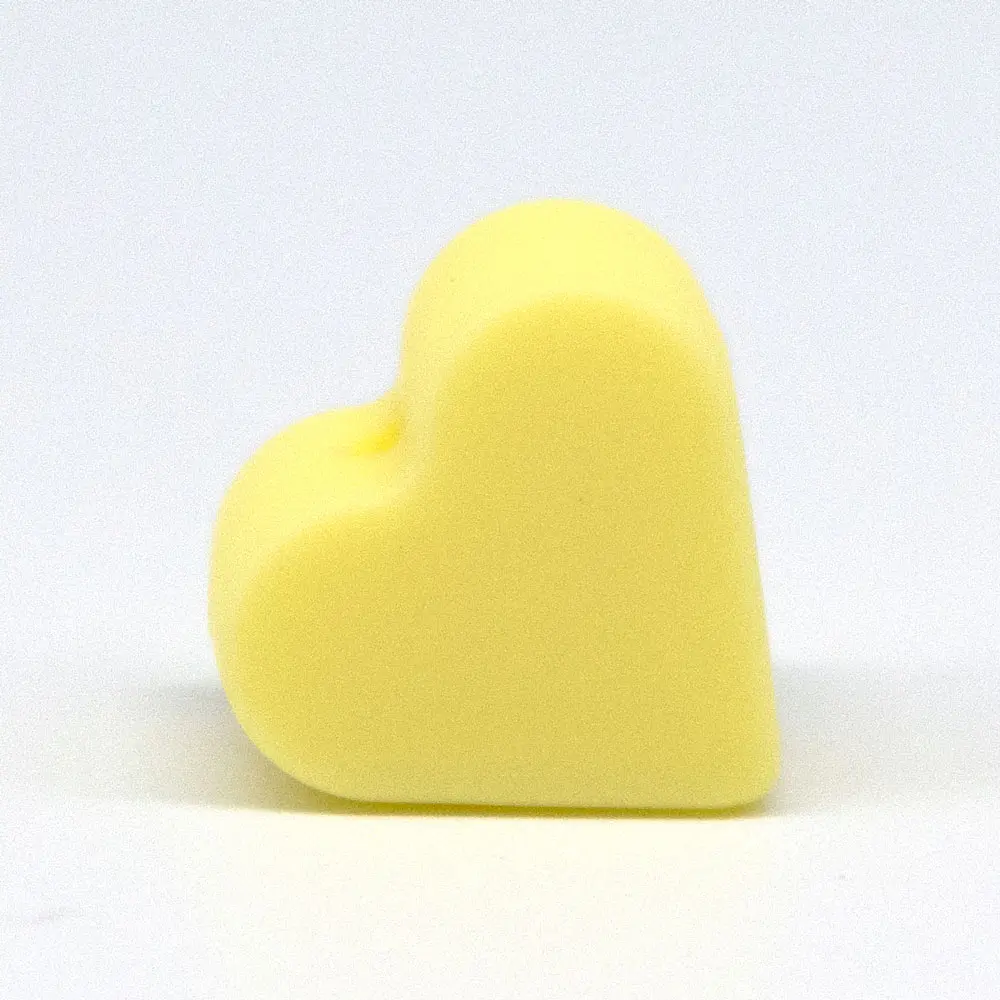 Cream Yellow Heart GYLAXIDO 50 шт. Мини Сердце Корона Звезда Perle силиконовые бусины сделай своими ругами слингобусы бусины BPA свободные бусины для изготовления ювелирных изделий игрушка - Цвет: Cream Yellow Heart