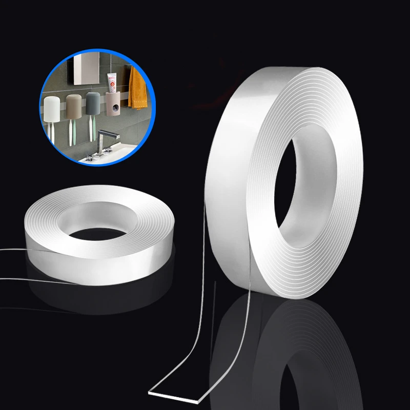 

1M 2M 3M 5M Nano Magic Tape Reusable Waterproof Double Sided Tape Removable Sticker Washable Adhesive 2MM Thickness Gekkotape