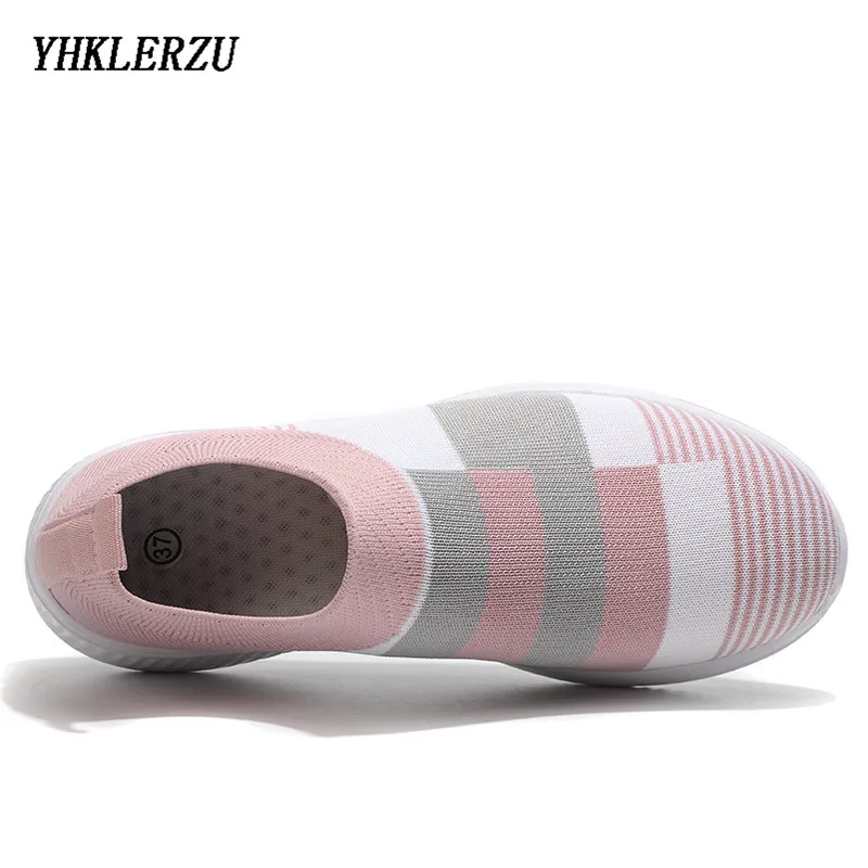 YHKLERZU/Лидер продаж; женские розовые кроссовки с сеточкой; дышащая женская обувь; zapatillas deporte mujer