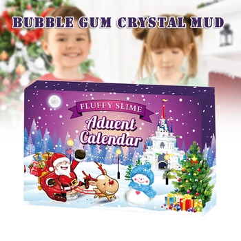 

Kids Christmas Advent Calendar DIY Slime Kit Crystal Mud 2020 Holiday Set for Girls Boys MYDING