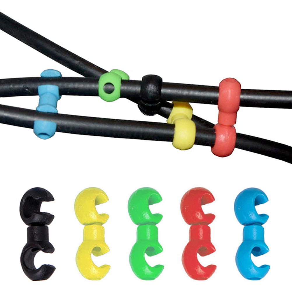 10 Stück Fahrradkabelklemmen Aluminium - C-Clips Für MTB & Rennrad Pink