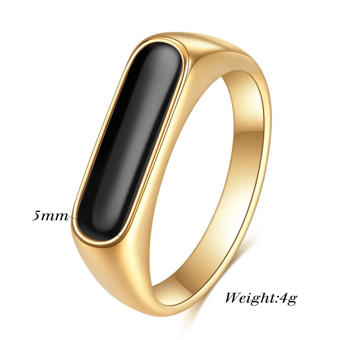 2021 New Ins Style Matching Drop Glaze Gold Statement Rings For Women Christmas Gift Stainless Steel Gothic Jewelry Accessories