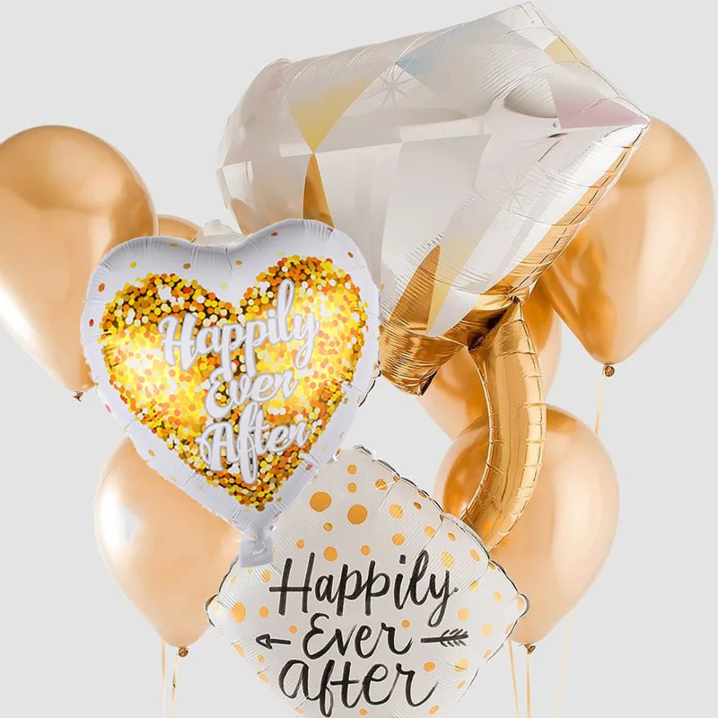 Blue & Gold Hen Party Hen Night Giant Engagement Ring Foil Balloon 
