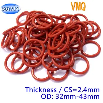 

Red Silicon Ring Silicone/VMQ Oring OD32/33/34/35/36/37/38/39/40/41/42/43x2.4mm Rubber O Ring Seal Oil Gaskets Waterproof Washer