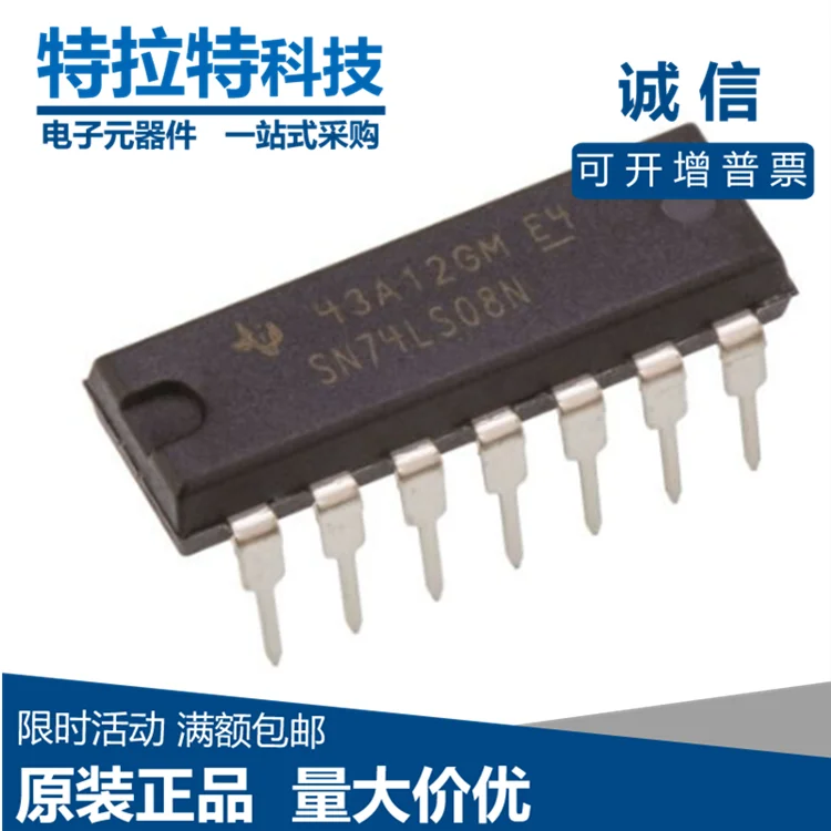 10 шт./лот SN74LS08N DIP14 SN74LS08 DIP 74LS08N 74LS08 HD74LS08P DIP-14 новая и оригинальная ИС | Электронные