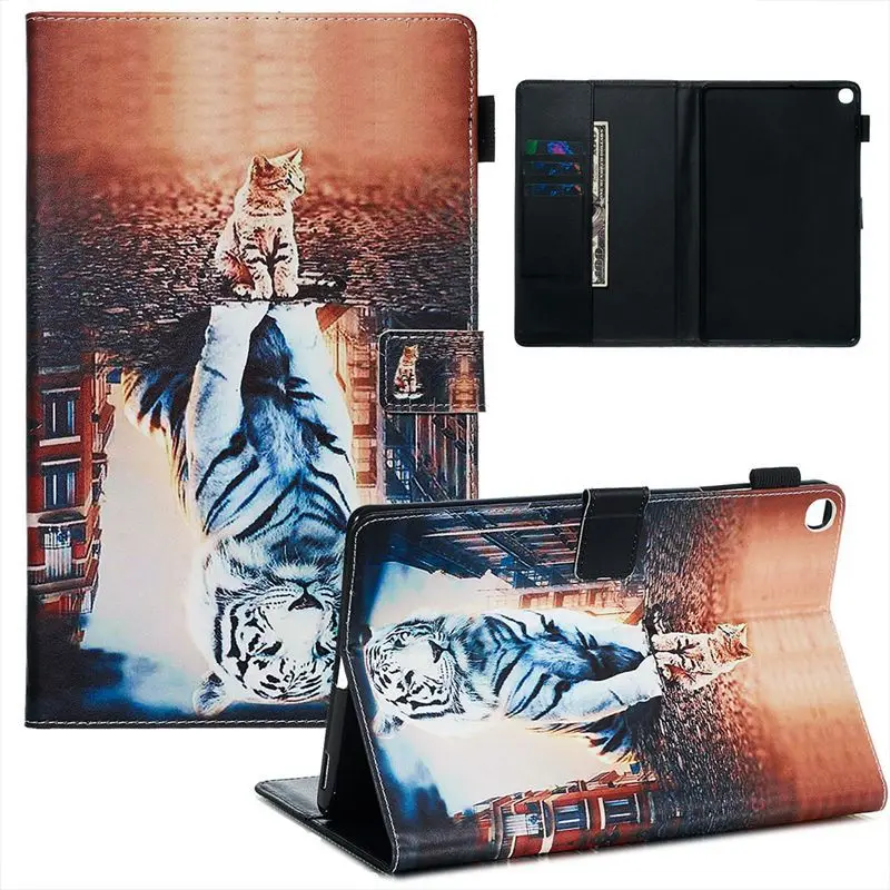 YB191030LL09-4 Чехол для планшета samsung Galaxy Tab A 10,1 T510 T515, откидной Чехол из искусственной кожи, силиконовый чехол-подставка для samsung Tab A 10,1 - Цвет: YB191030LL09-4