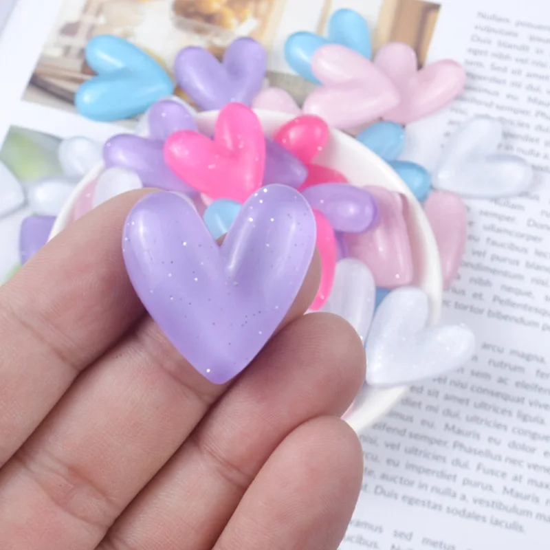 Моделирование Flash powder Love heart супер светильник глина DIY слизи наполнитель добавки в
