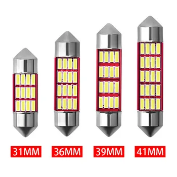 

100pcs 12V Canbus Festoon LED Light 12smd 16smd 20smd Car Ceiling Panel Reading License Plate Light Bulb Lampada