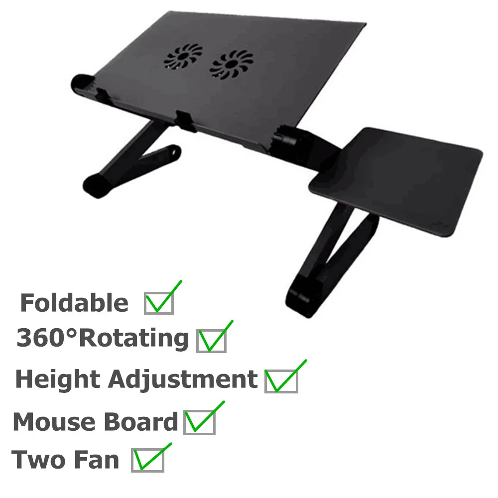 laptop air cooler 2022 Adjustable Laptop Stand Holder 360° Rotating Suporte Notebook Ergonomic Portable Laptop Stand for Bed Desk Floor Lapdesk laptop chill mat