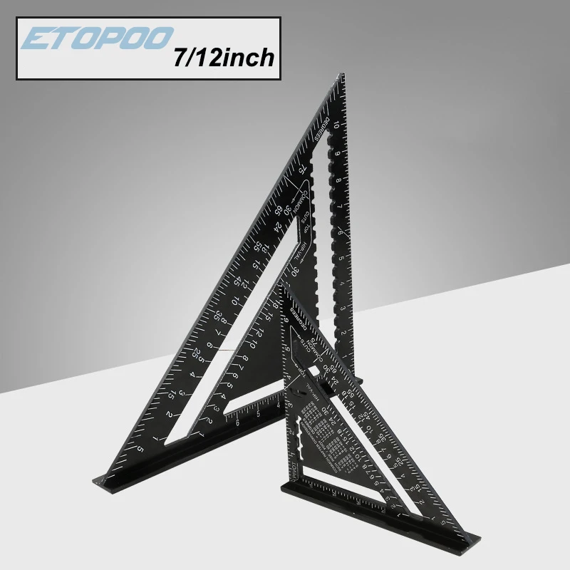 7-Zoll-Aluminium Geschwindigkeit Quadrat Dreieck Winkel Winkelmesser Messen