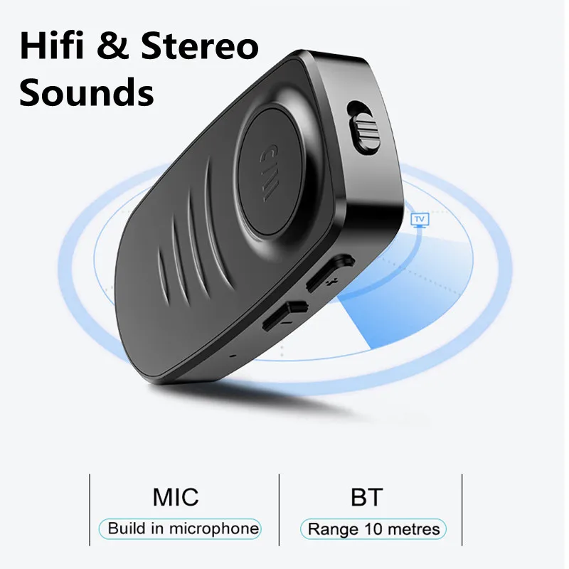 10H 3,5 мм разъем AUX MP3 музыка Bluetooth 5,0 приемник автомобильный комплект микрофон громкой связи беспроводной адаптер динамик наушники аудио передатчик