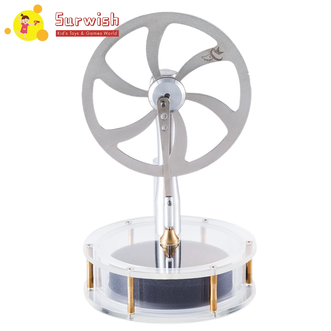 

High Quality DIY Metal Low Temperature Stirling Engine Stem Steam Model Set - Transparent
