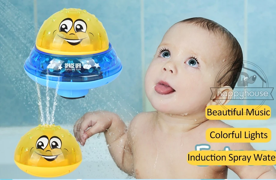 Baby Bath Toys Spray Water Shower Swim Pool Bathing Toys for Kids Electric Whale Bath Ball with Light Music LED Light Baby Toys cool baby toddler toys