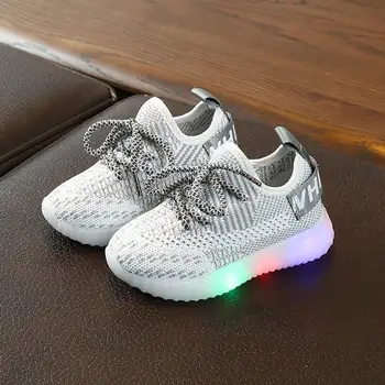 

Led luminous Kids Shoes for boys girls Light Children Luminous baby Sneakers mesh sport Boy Girl Led Light Shoes