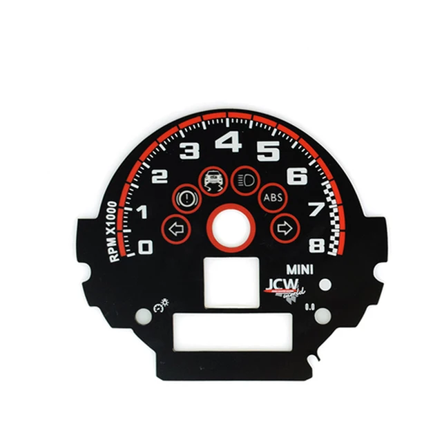 Speedometer Tachometer Gauges Display Instrument Cluster Black & Red