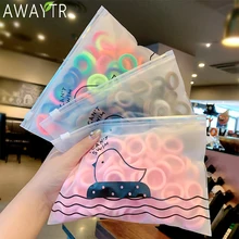 50/100 ピース/パック女の子カラフルなナイロン小さな弾性ヘアバンド子供ポニーテールホルダーゴムバンドカチューシャキッズヘアアクセサリー(China)