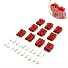 Amazon Бестселлер красный вилочный погрузчик 50A 600V Разъем биполярный разъем питания(10 шт