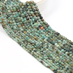 Natural Blue Sandstone Faceted Mineral Beads for DIY Jewelry and Gifts, 15'' Strand (African turquoise)