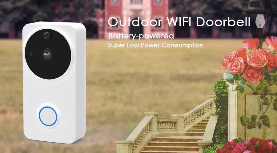 Video Doorbell Door Intercom Waterproof Door Phone Wifi Battery Wireless Doorphone For Apartment Outdoor Doorbell Camera