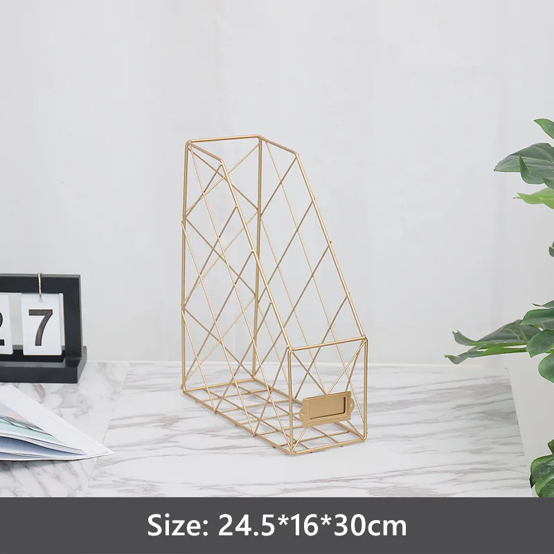 Office Desk Book File Rack Bedroom Iron Bookshelf Tea Table Magazine Storage Shelf
