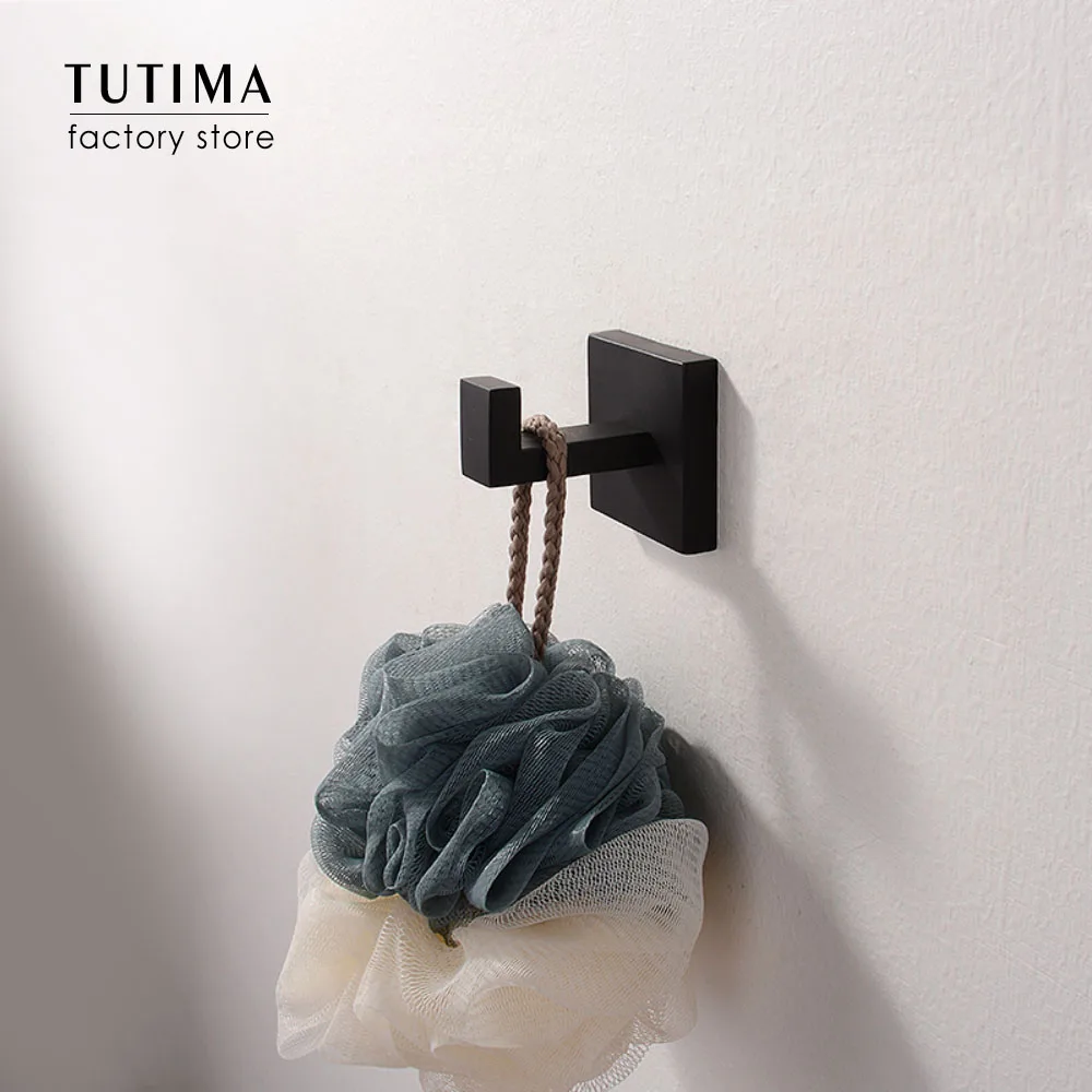 Tutima SUS 304 черные крючки для халата из нержавеющей стали настенный крючок вешалка