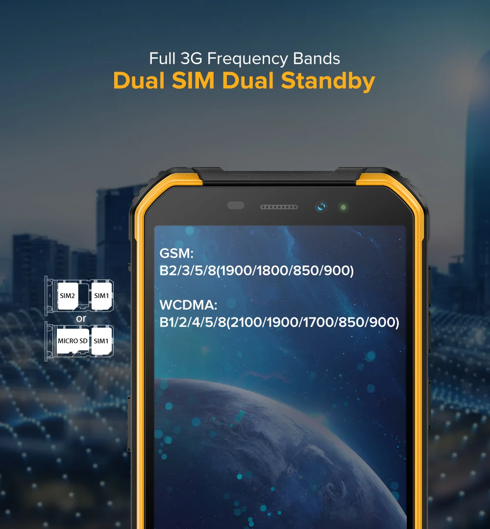 Ulefone Armor X6 3g LTE мобильный телефон 4000 мАч батарея 5,0 дюймов разблокировка лица 8MP настоящая камера Android 9,0 две sim-карты двойной режим ожидания