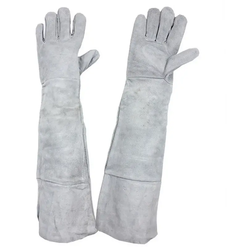 50cm Length Welding Gloves COMBO Welder Tool Heat Shield Guard Protective Heat Resistant Fireproof Leat (4)