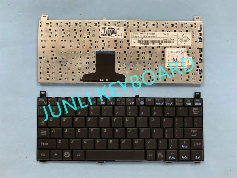 Клавиатура JUNLI для Toshiba Mini Series NB100 NB105 6037B0036607 MP-07C63GB-930 US Black | Компьютеры и офис