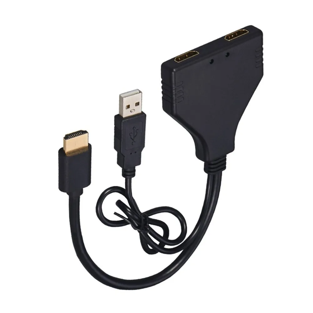Премиум 4K HDMI 2,0 кабель сплиттер адаптер конвертер 1 в 2 Выход HDMI штекер 2 HDMI Женский UHD портативный HDMI кабель сплиттер