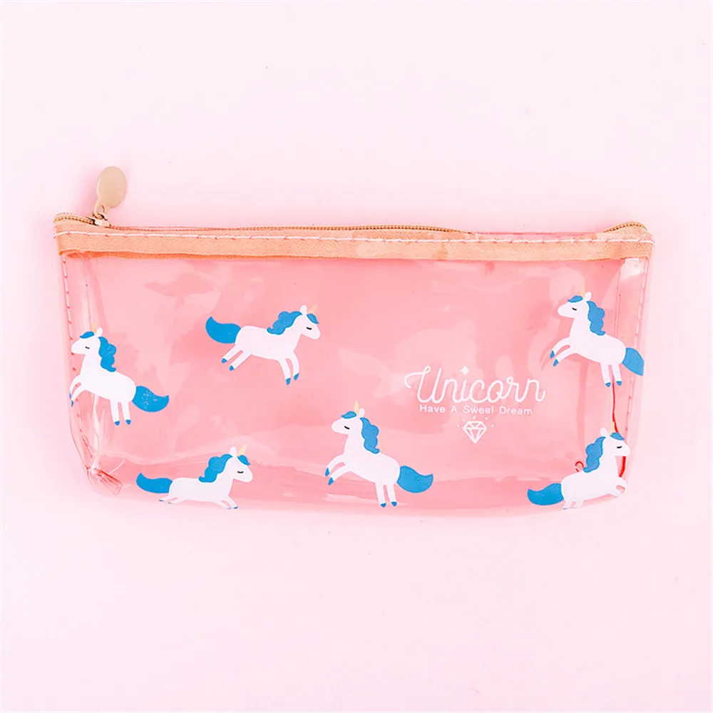 Transparent Letter Star Heart School Pencil case Large Capacity pencil box Storage bag Stationery gift School Supplies - Цвет: 5